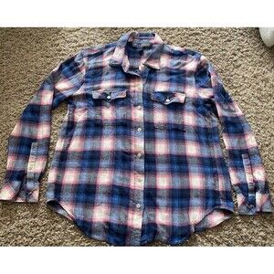 Gap + Pendleton Flannel Shirt, Blue And Pink Flannel, SUPER SOFT, Women’s Size M